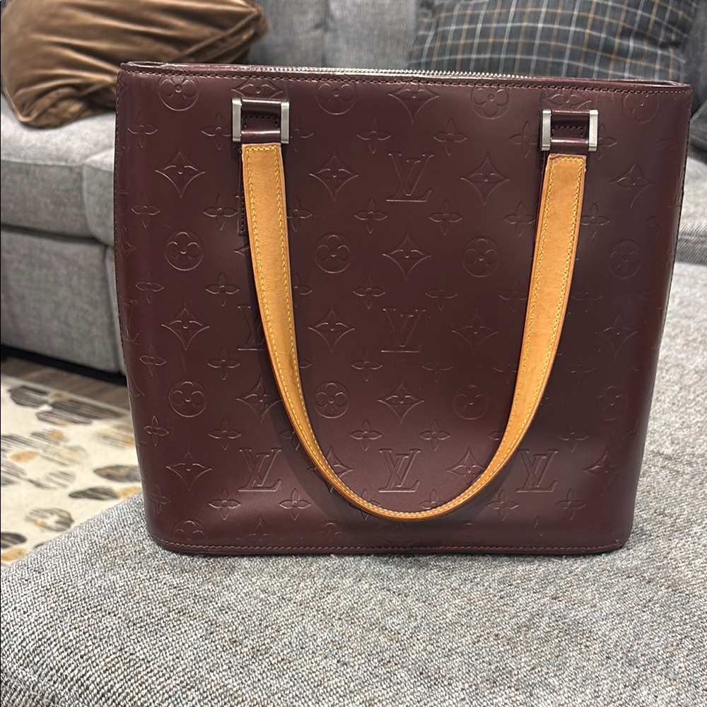 Louis Vuitton Burgundy Tote Bag - Picture 2 of 12